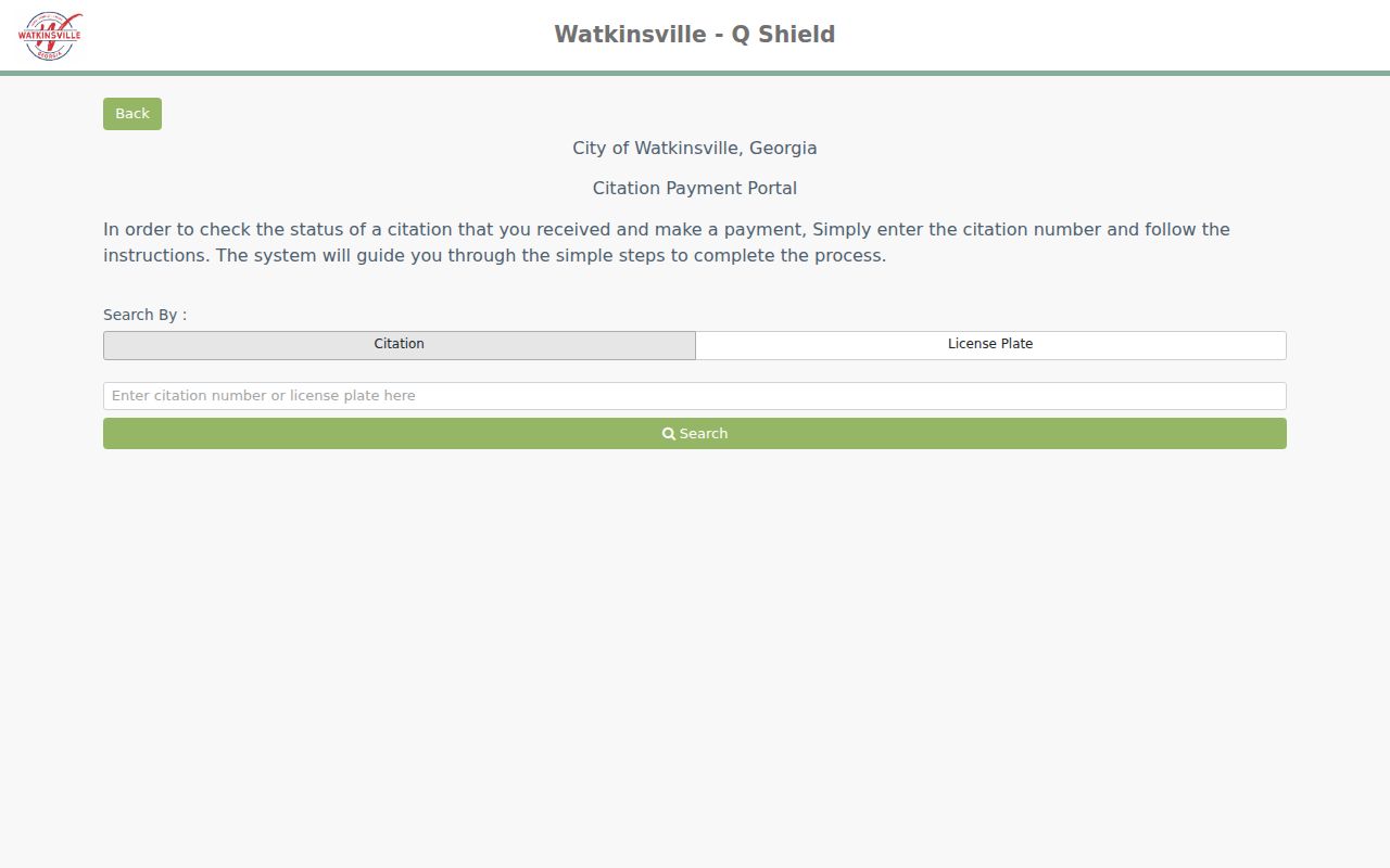 Watkinsville warrant records citation search fields